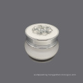 15g 20g 30g empty white round  in stock acrylic cream jar with silver lid 20ml 50ml plastic white luxury lotion bottles